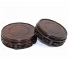 SHUTING2020 Bonsai Pedestal Vase Bonsai Base Wooden Flower Pot Base, 1.2 Inches High Potted Plant Display Stand, Wooden Stand for Vase and Fish Tank Shape Pedestal with Carved view 3