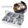 4Pcs Stainless Steel Spices Box, Kitchen Spice Pots Seasoning Box Condiment Jar Set Seasoning Storage Container with Spoons and Lid view 3