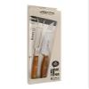 Arcos Serie Nordika - Set of 2 barbaque tools (Barbaque knife + Carving fork) - Stainless Steel NITRUM - Handle of wood Ovengkol 100% natural FSC - Packaging 100% recycled view 1