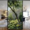 LXDWEI Decortive Window Film Privacy Forest Creek Landscape Oil Painting Static Cling Window Stickers No Glue Frosted Window Coverings Window Window Tint (W x L) 90x140cm(35.2"x55.1") view 2