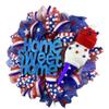 Artisan Patriotic Home Sweet Home Ice Cream Red White and Blue Wreath for Front Door Outside, Independence Day, July 4th Decorations view 3