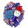 Artisan Patriotic Home Sweet Home Ice Cream Red White and Blue Wreath for Front Door Outside, Independence Day, July 4th Decorations view 4