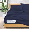 Apsley Linen Damask Stripe Combed Cotton 4-PCs Sheet Set Fits Mattress 18-21'' Deep Pocket Luxurious Bedding Set Heavy Rich Quality Sateen Weave Silky Soft Breathable (Emperor, Navy Blue) view 2