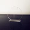 XIAOYUE 5 Sets Acrylic Blanks Round with Stand, DIY Clear Acrylic Wedding Table Numbers Wedding Table Decoration, Freestanding (4'') view 1