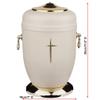 Adult Cremation Urn for Ashes Unique Memorial Funeral urn for Human Ashes (Creame, Cross) view 2