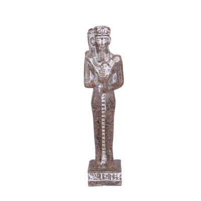 Art ancient Egypt statue of God khonsu the God of the moon and protection made of made of brown granite stone