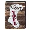 Designocracy 98802-12 Noel Stocking Holiday Art on Board Wall Decor view 1