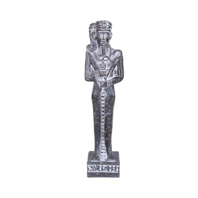 Art ancient Egypt statue of God khonsu the God of the moon and protection made of black granite stone