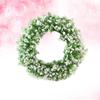 Artificial Breath Wreath Gypsophila Faux Greenery Green Leaves Garland Hanging for Front Indoor Outdoor Wedding Window Green view 4