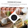 Cabilock 1pc Rotating Spice Rack Rotating Rack Serving Small Bottles Rack Kitchen and Multifunctional Storage Rack Spice Storage Tray Storage Container Seasoning Can Tray Carbon Steel Black view 4