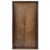 Rectangle Solid Black Walnut Ottoman Tray Large Wood Serving Tray with Handles Handmade Vintage Decorative Platters for Oversized Ottoman Kitchen (L- 24" x 13") view 1