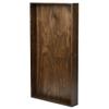 Rectangle Solid Black Walnut Ottoman Tray Large Wood Serving Tray with Handles Handmade Vintage Decorative Platters for Oversized Ottoman Kitchen (L- 24" x 13") view 3
