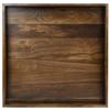 24"x 24" Square Solid Black Walnut Wood Serving Tray Ottoman Tray Extra Large Wood Trays with Handles Wooden Serving Tray for Oversized Ottoman Home Breakfast in Bed Tea Coffee view 1