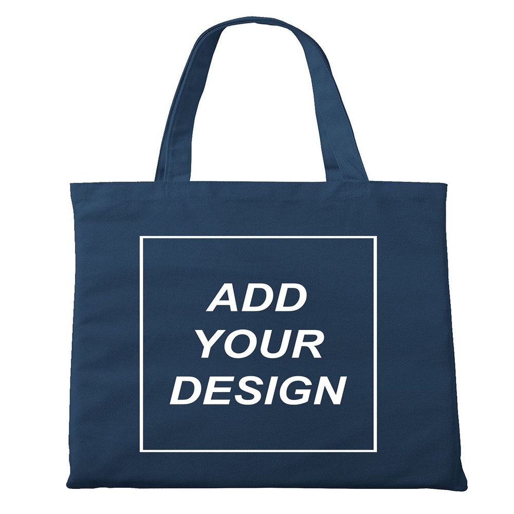 Aboutwome Your Own Design Women Custom Tote Bag for Shopping Canvas Bags (Navy), One Size