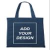 Aboutwome Your Own Design Women Custom Tote Bag for Shopping Canvas Bags (Navy), One Size view 1