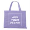 Aboutwome Your Own Design Women Custom Tote Bag for Shopping Canvas Bags (Purple), One Size view 1