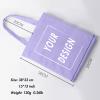 Aboutwome Your Own Design Women Custom Tote Bag for Shopping Canvas Bags (Purple), One Size view 3