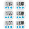 6 Pack Digital Kitchen Timers for Cooking Magnetic Timer for Cooking Loud Alarm White view 1