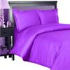 Luxurious Duvet Cover 600 Thread Count Supima Cotton 5-PCs Duvet Cover Set with Button Closure, Twin/Twin XL, Purple Stripe view 1