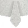 Fhberni Waterproof Vinyl Rectangle Oilcloth Tablecloth Wipeable Heavy Duty Spill-Proof Floral Table Cover for Dining Room Picnic Banquet Party Outdoor and Indoor (60" x 84", White) view 1