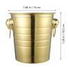 BESTOYARD 2.7Qt Stainless Steel Ice Bucket with Gold Tiger Head - Double Wall Insulated Party Bucket for Beer Wine Home and Outdoor Use view 2
