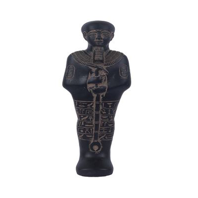 Black Heavy Stone Unique Statue of The Egyptian Lord Ptah-Hotep, Minster and Philosopher Writer of The World Oldest Book (2200 BCE)