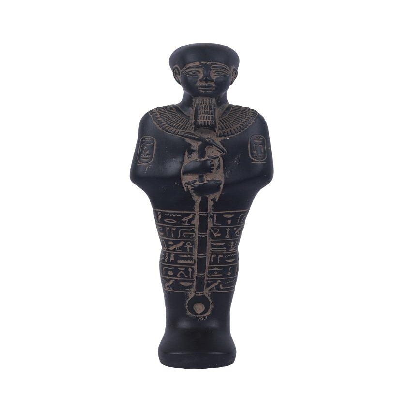 Black Heavy Stone Unique Statue of The Egyptian Lord Ptah-Hotep, Minster and Philosopher Writer of The World Oldest Book (2200 BCE)