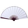 DUO ER 10/13 inch Folding Fan Hand Silk Cloth DIY Chinese Folding Fan Wooden Bamboo Antiquity Folding Fan DIY Calligraphy Painting (Color : White, Fan Size : 10 inches) view 1
