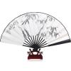 DUO ER 10/13 inch Folding Fan Hand Silk Cloth DIY Chinese Folding Fan Wooden Bamboo Antiquity Folding Fan DIY Calligraphy Painting (Color : White, Fan Size : 10 inches) view 2