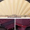DUO ER 10/13 inch Folding Fan Hand Silk Cloth DIY Chinese Folding Fan Wooden Bamboo Antiquity Folding Fan DIY Calligraphy Painting (Color : White, Fan Size : 10 inches) view 4