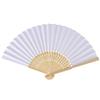 DUO ER 50 pcs/lot White Folding Elegant Paper Hand Fan Wedding Party Favors 21cm White view 3