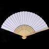 DUO ER 50 pcs/lot White Folding Elegant Paper Hand Fan Wedding Party Favors 21cm White view 4