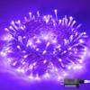 JMEXSUSS Connectable 100 LED Purple Christmas Lights Indoor, 8 Modes Plug in Purple String Lights Clear Wire, 33ft Christmas Tree Light Outdoor for Xmas Tree, Garden, Bedroom view 1