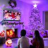JMEXSUSS Connectable 100 LED Purple Christmas Lights Indoor, 8 Modes Plug in Purple String Lights Clear Wire, 33ft Christmas Tree Light Outdoor for Xmas Tree, Garden, Bedroom view 3