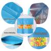 100 Pieces Smell Proof Mylar Bags, Resealable Food Storage Bags with Clear Window, Foil Pouch Stand-up Bags for Food Self Sealing Storage Supplies (Blue, 4 x 6 Inch) view 4