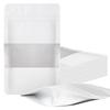 100 Pieces Smell Proof Mylar Bags, Resealable Food Storage Bags with Clear Window, Foil Pouch Stand-up Bags for Food Self Sealing Storage Supplies (White, 4.7 x 7.8 Inch) view 1