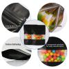 100 Pieces Smell Proof Mylar Resealable Food Storage Bags With Clear Window, Foil Pouch Stand-up for Self Sealing Supplies (Black, 4.7 x 7.8 Inch) view 4