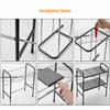 Standing Rack, Bathroom Countertop Storage Shelf Cosmetic Organizer Holder Kitchen Spice Rack, Decorative Storage,Black view 3