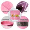 100 Pieces Smell Proof Mylar Resealable Food Storage Bags With Clear Window, Foil Pouch Stand-up for Self Sealing Supplies (Pink, 4.7 x 7.8 Inch) view 4