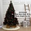 Starry Dynamo 48-Inch Cable Sweater Knit Christmas Tree Skirt with Wooden Toggles, Cream view 2