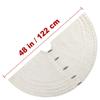 Starry Dynamo 48-Inch Cable Sweater Knit Christmas Tree Skirt with Wooden Toggles, Cream view 3