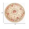 UKELER Luxury Soft Rustic Floral Round Area Rugs for Dinning Room Living Room Bedroom, Washable Elegant Non Slip Accent Round Kids Play Mat for Kids Room, 6.6'x6.6', 1 view 2