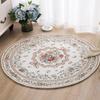 UKELER Luxury Soft Rustic Floral Round Area Rugs for Dinning Room Living Room Bedroom, Washable Elegant Non Slip Accent Round Kids Play Mat for Kids Room, 6.6'x6.6', 3 view 1