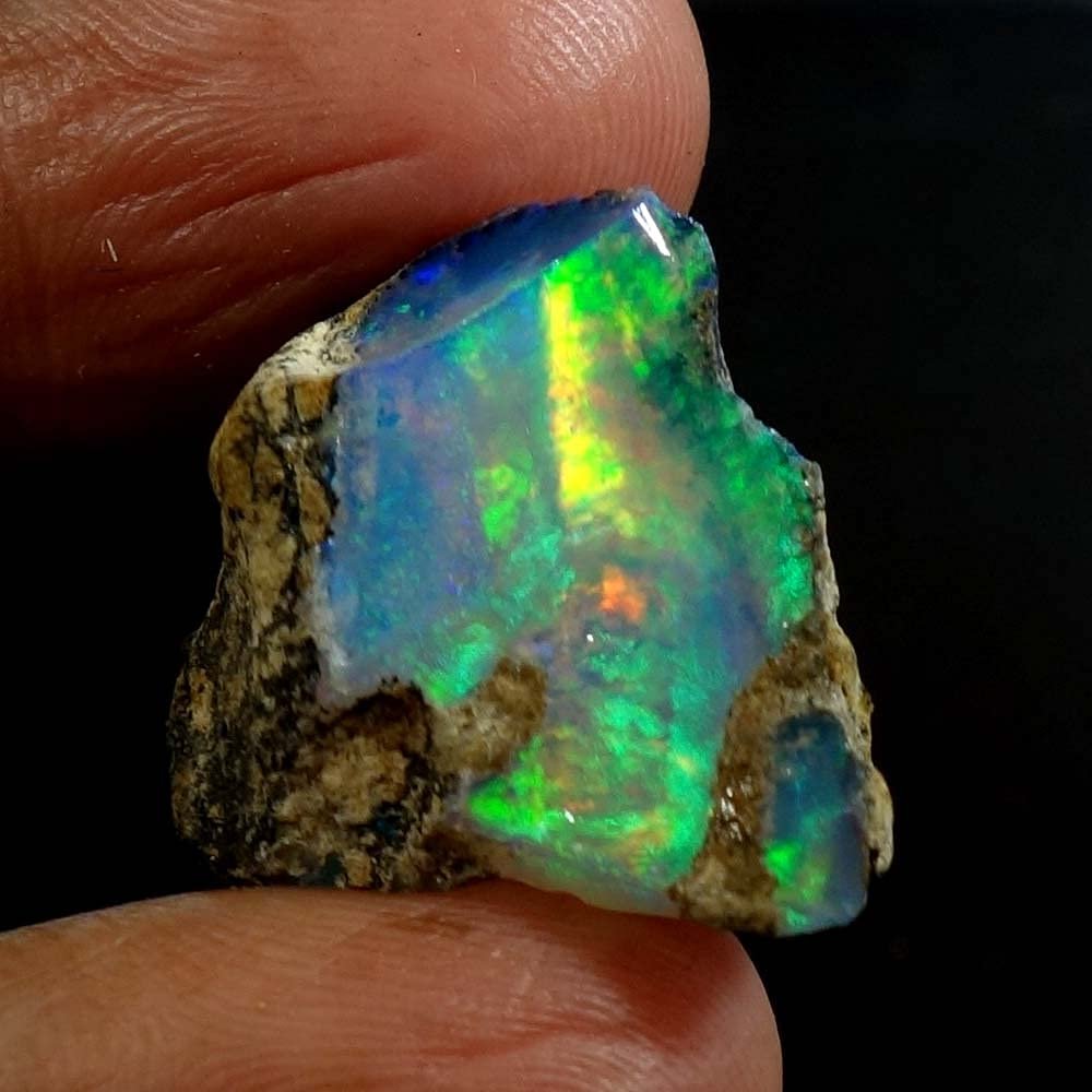 Dazzlegems 23.05 Cts AAA 100% Natural Rainbow Welo Fire Ethiopian Opal Rough Loose Gemstones-BC46