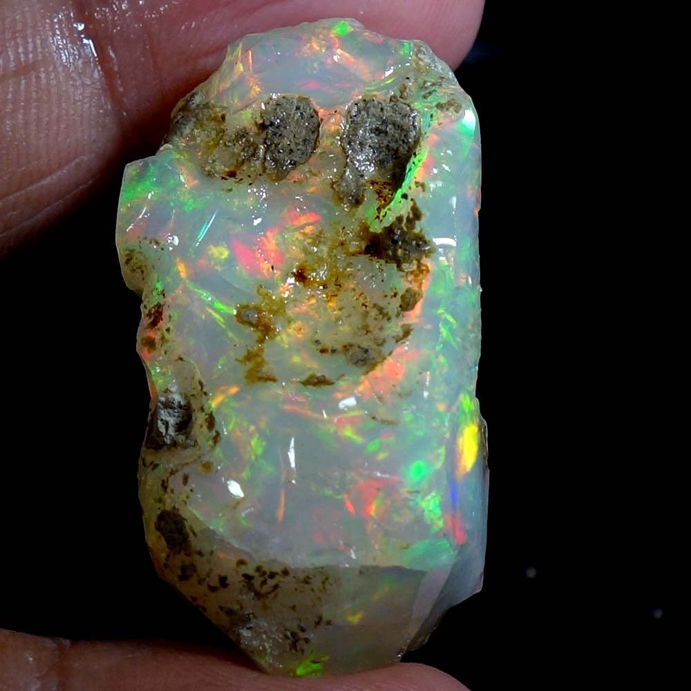 Dazzlegems 75.15 Cts AAA 100% Natural Rainbow Welo Fire Ethiopian Opal Rough Loose Gemstones-BC42