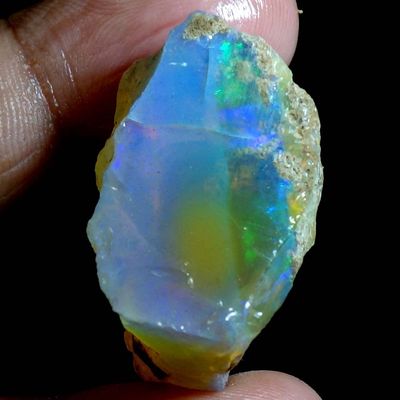 Dazzlegems 59.95 Cts AAA 100% Natural Rainbow Welo Fire Ethiopian Opal Rough Loose Gemstones-BC18
