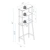 Casual Home Spacesaver 100% Solid Wood Over The Toilet Rack with Shelves - White view 3