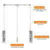 LYLFF Lifting Drop-Down Wardrobe Rail, Adjustable Width, Saving Space, Lifting Rail Storage System Closet Hanger Rod, Load-Bearing: 20KG (Size : 600-830mm) view 3