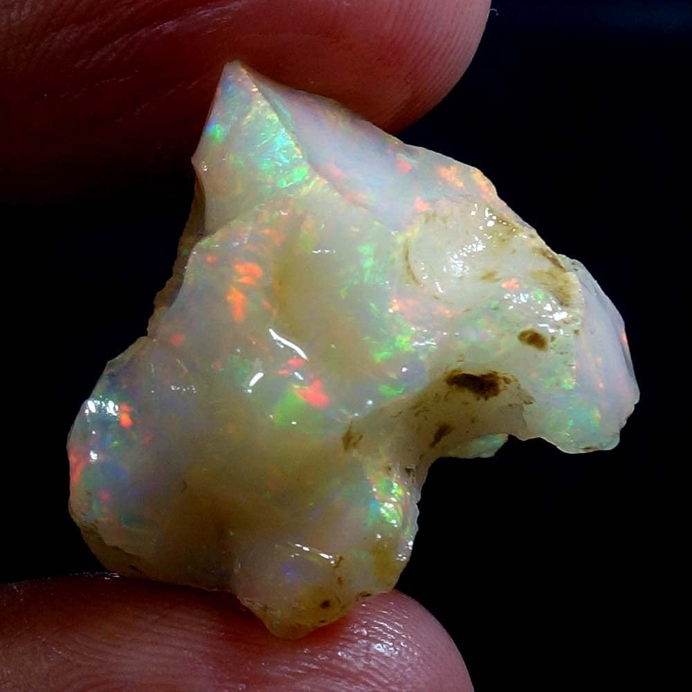 Dazzlegems 23.95 Cts AAA 100% Natural Rainbow Welo Fire Ethiopian Opal Rough Loose Gemstones-BC35