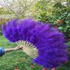 10pcs/lot Ostrich and Marabou Feather Fan Burlesque Showgirl & Boudoir Decorative Feather Fan Dance Party Wedding Props - Purple view 4